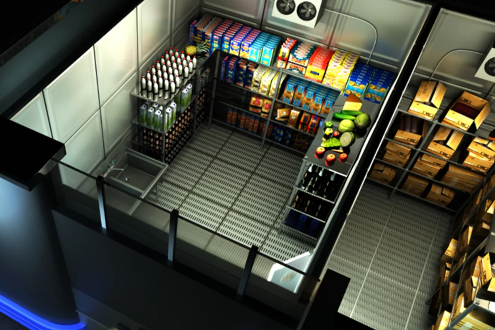 Walk-in freezer room